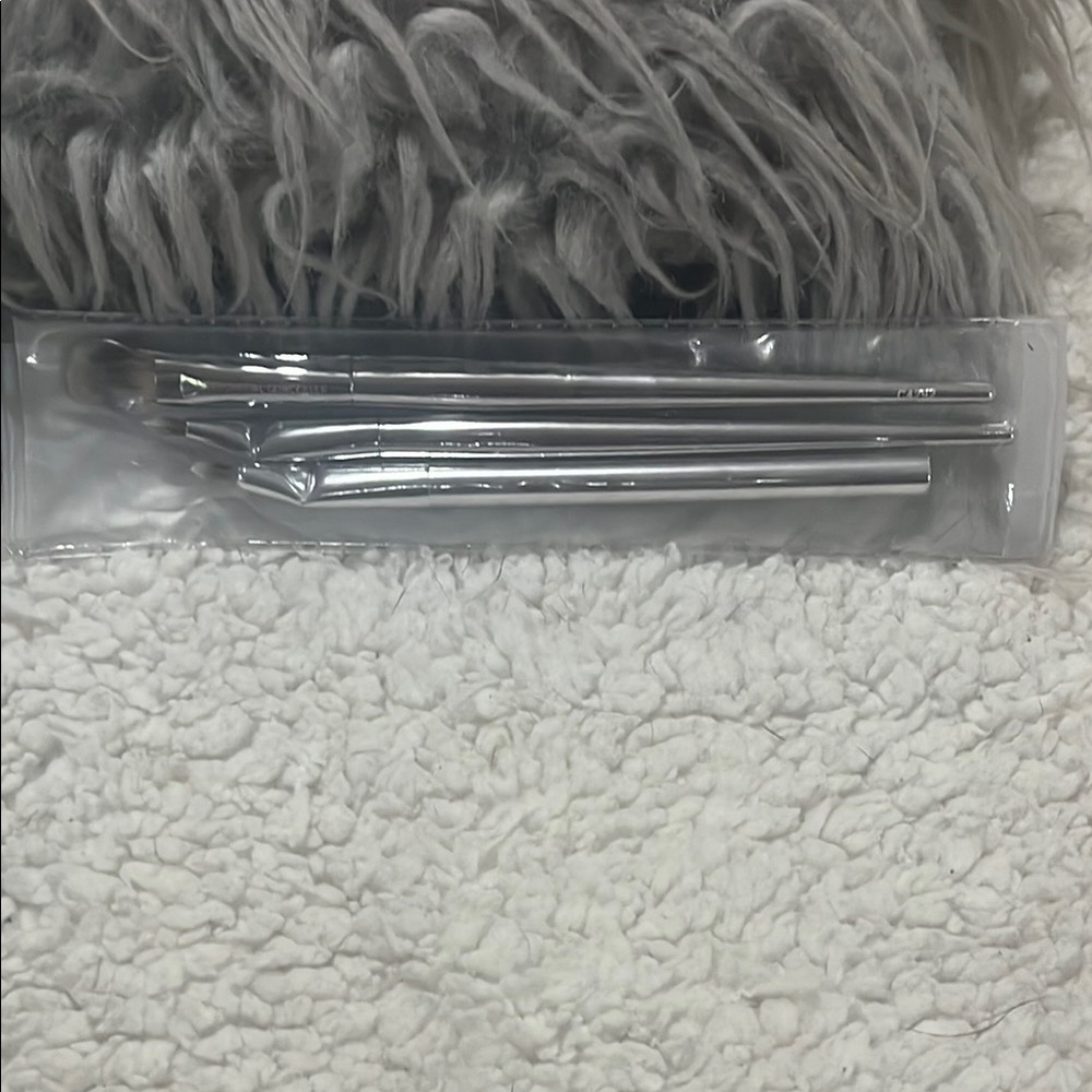 Silver Makeup Brush Set